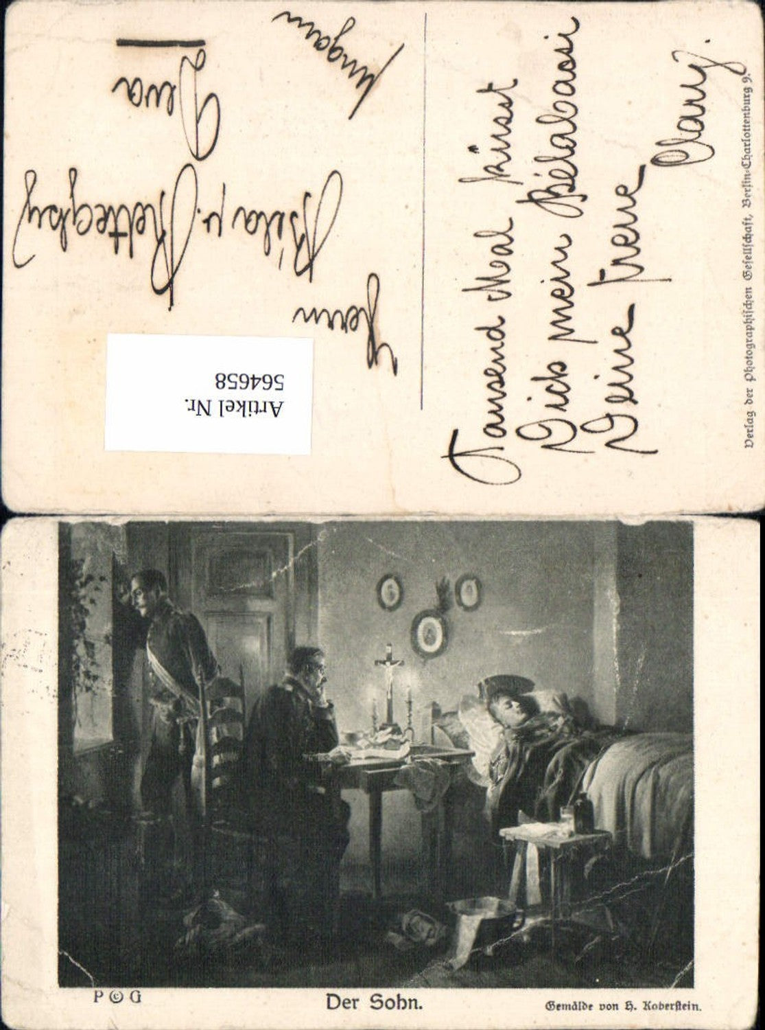 564658,Künstler AK H. Koberstein Sohn Soldaten Der Sohn