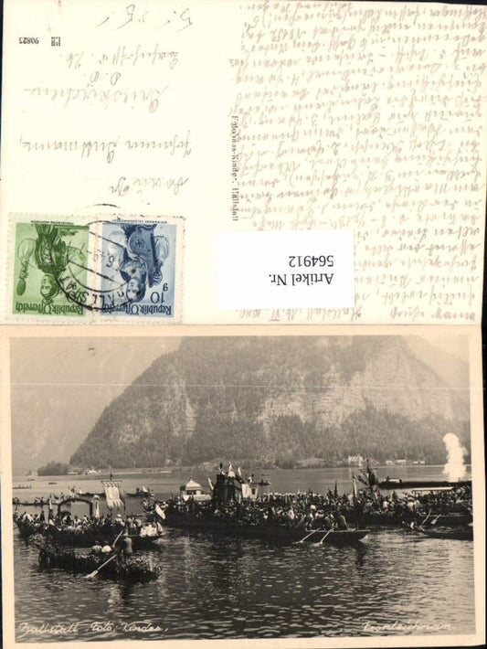 564912,Foto-AK Hallstatt Fronleichnam pub Foto Kinder