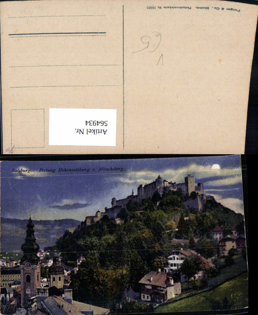 564934, Salzburg Hohensalzburg Fortress v. Mönchsberg pub Purger Co 10831