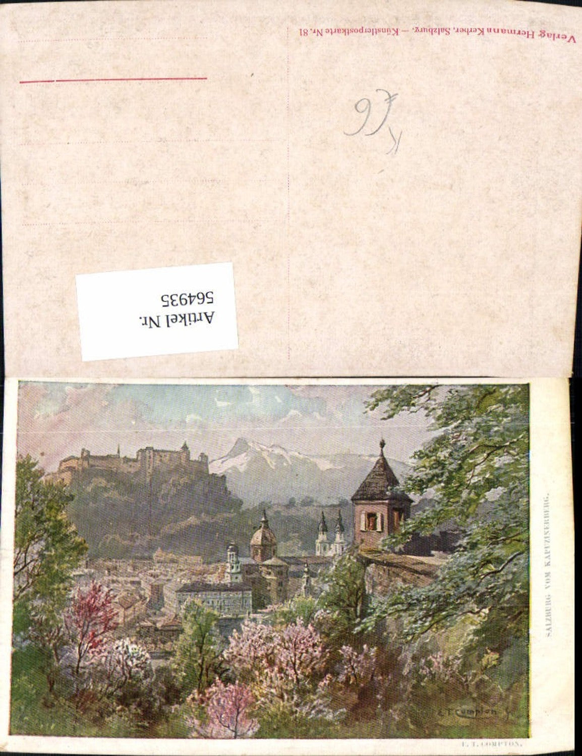 564935, Artist Ak ET Compton Salzburg v. Kapuzinerberg