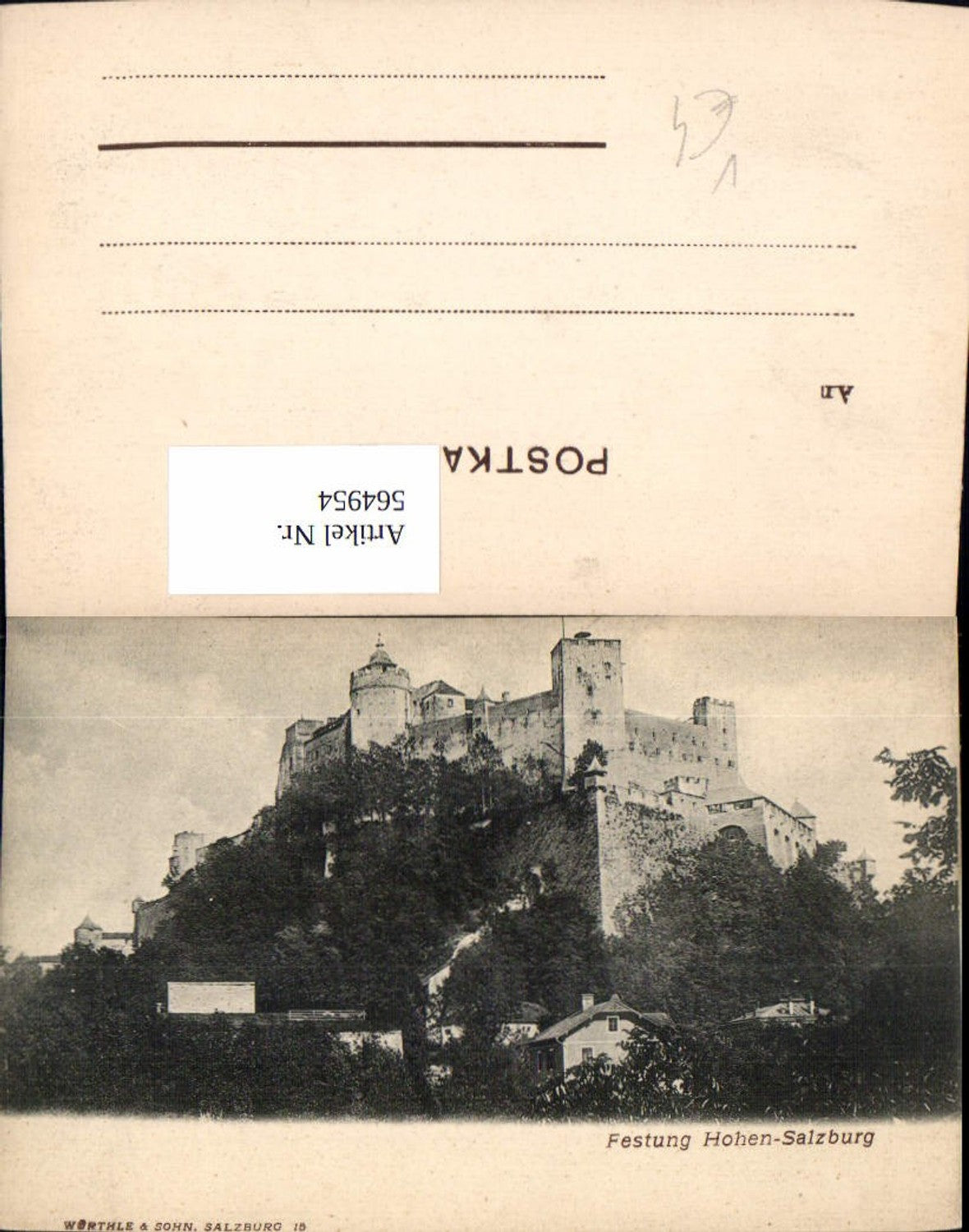 564954, Salzburg Hohensalzburg Fortress pub Würthle &amp; Son 15