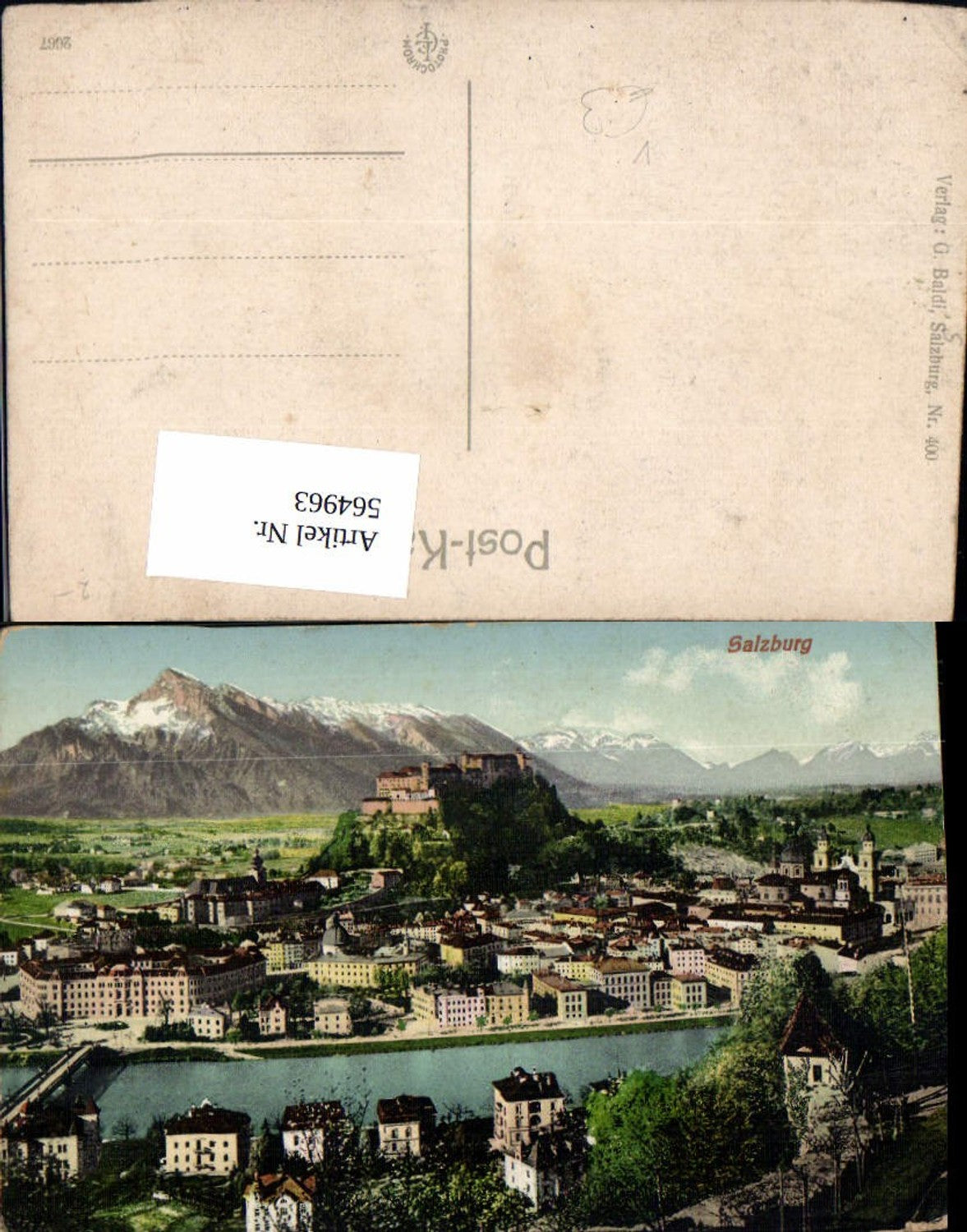 564963, Salzburg against the Untersberg pub G. Baldi 400