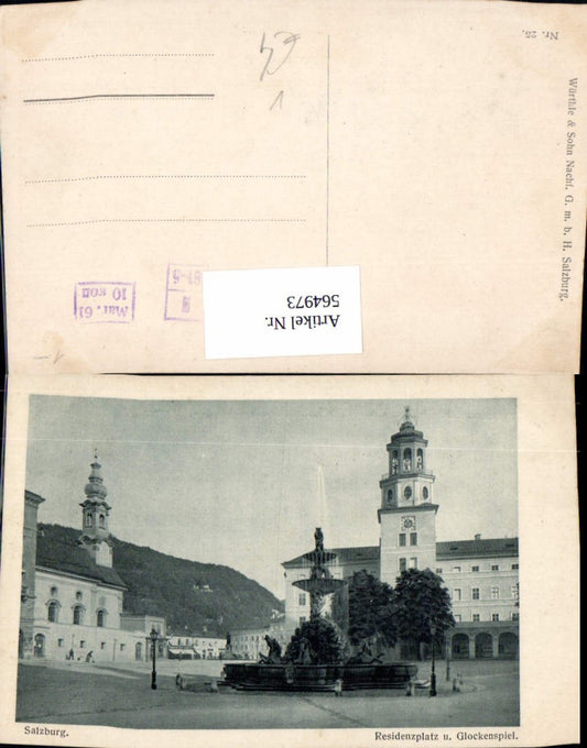 564973, Salzburg Residenzplatz and Glockenspiel Fountain pub Würthle &amp; Son 25