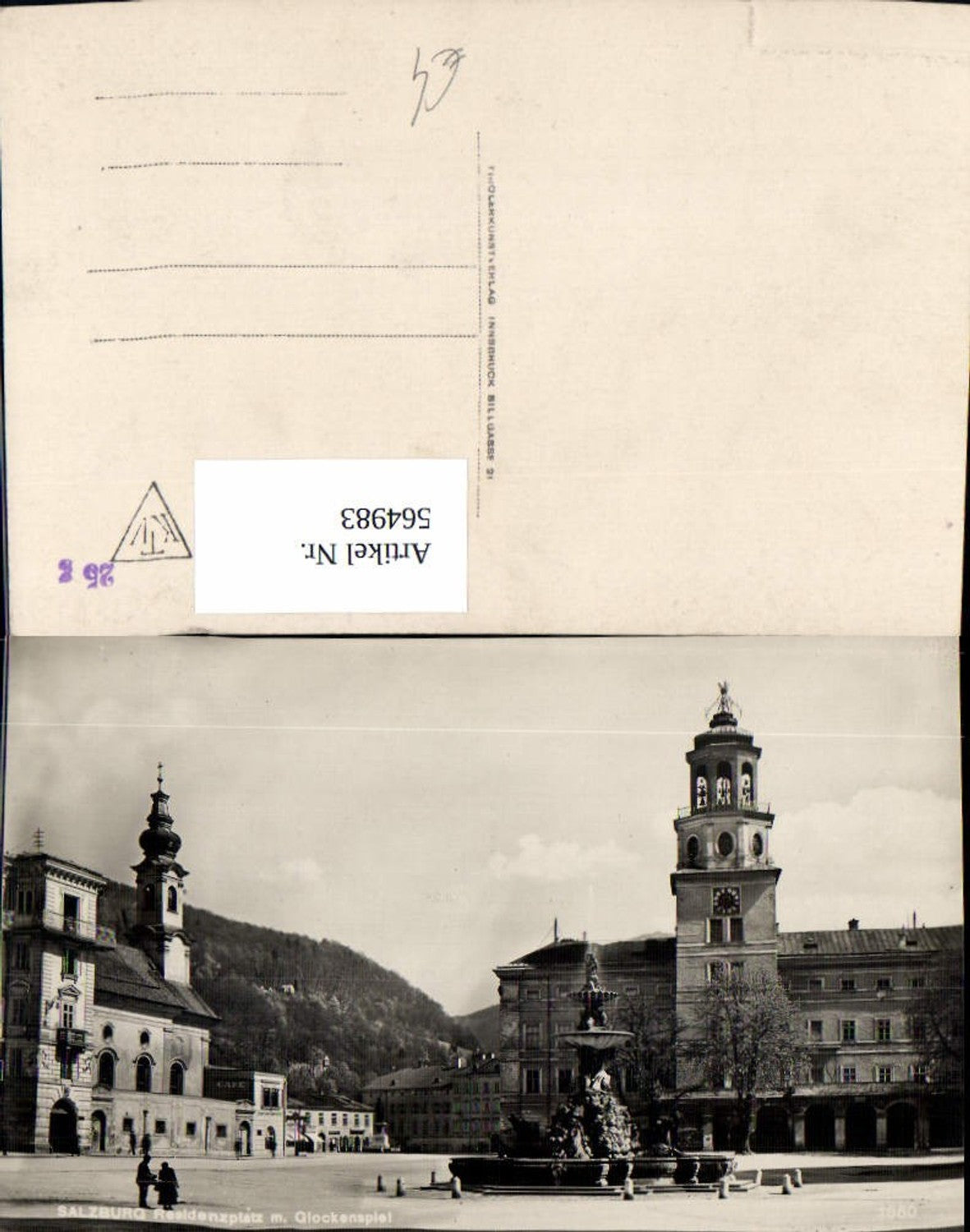 564983, Salzburg Residenzplatz with Glockenspiel fountain