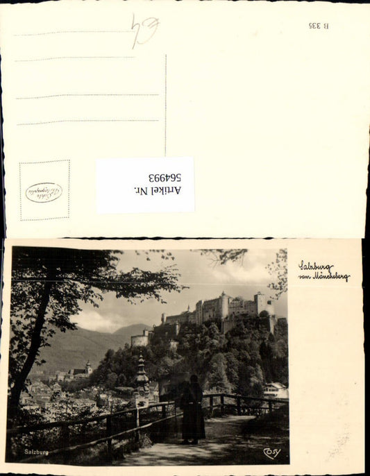 564993, Photo Ak Salzburg v. Mönchsberg Pater Mönch i vorfang pub Cosy
