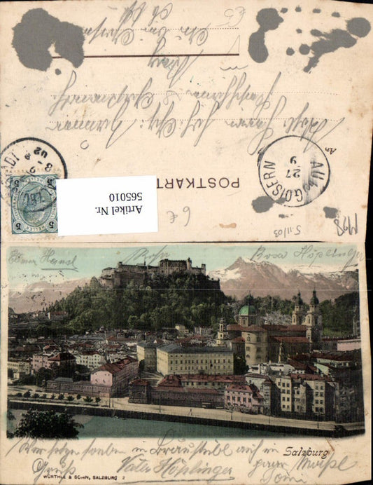 565010, Salzburg with Hohensalzburg Fortress, Würthle &amp; Son pub 2