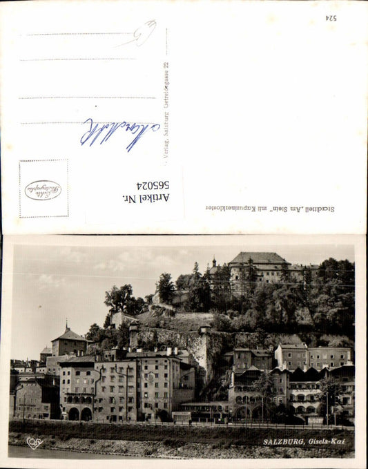 565024, Photo Ak Salzburg Am Stein with Capuchin Monastery Gisela-Kai pub Cosy