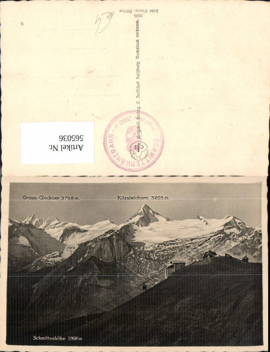 565036,Foto Ak Schmittenhöhe b. Zell am See Gipfelkarte