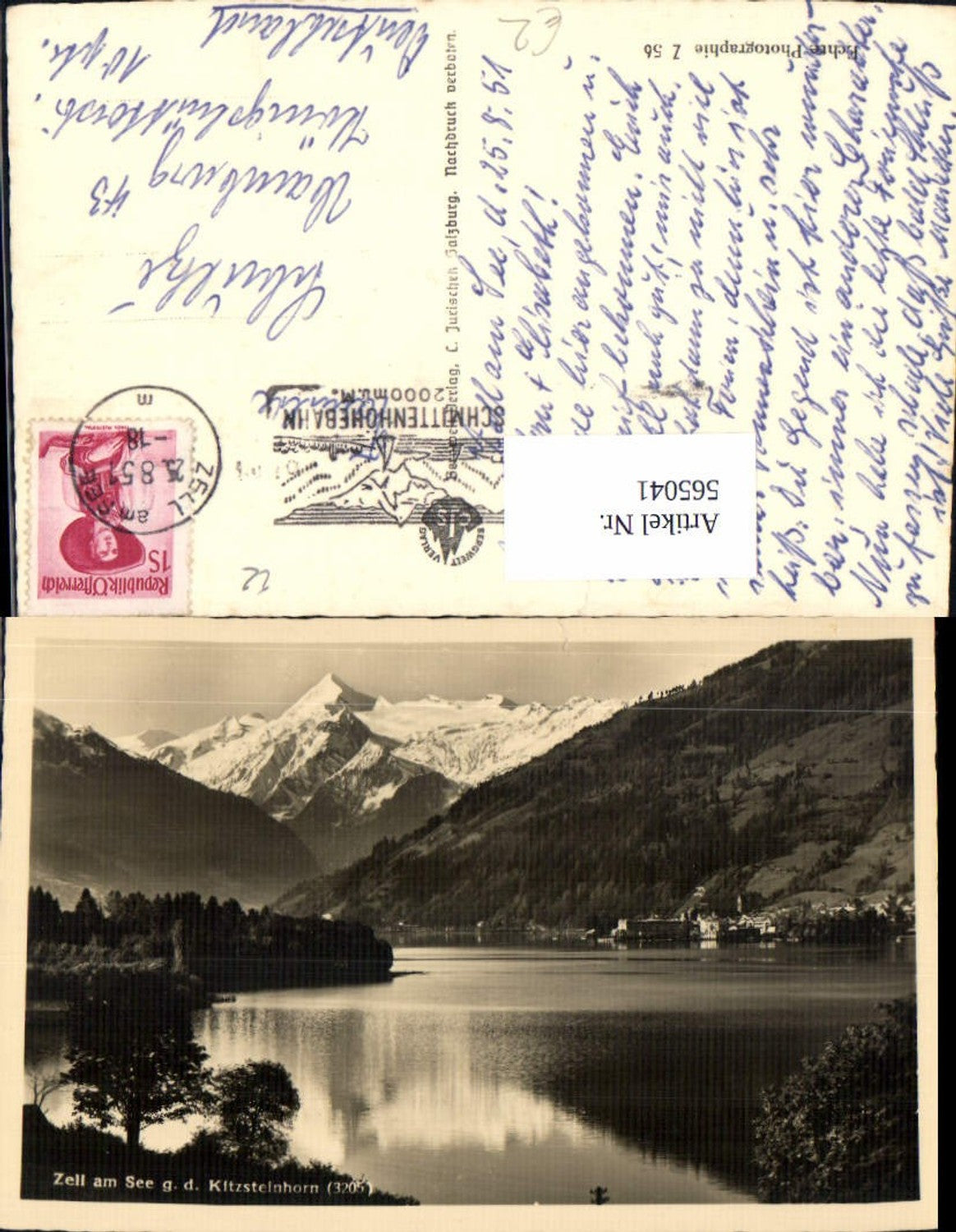 565041,Foto Ak Zell am See g. d. Kitzsteinhorn