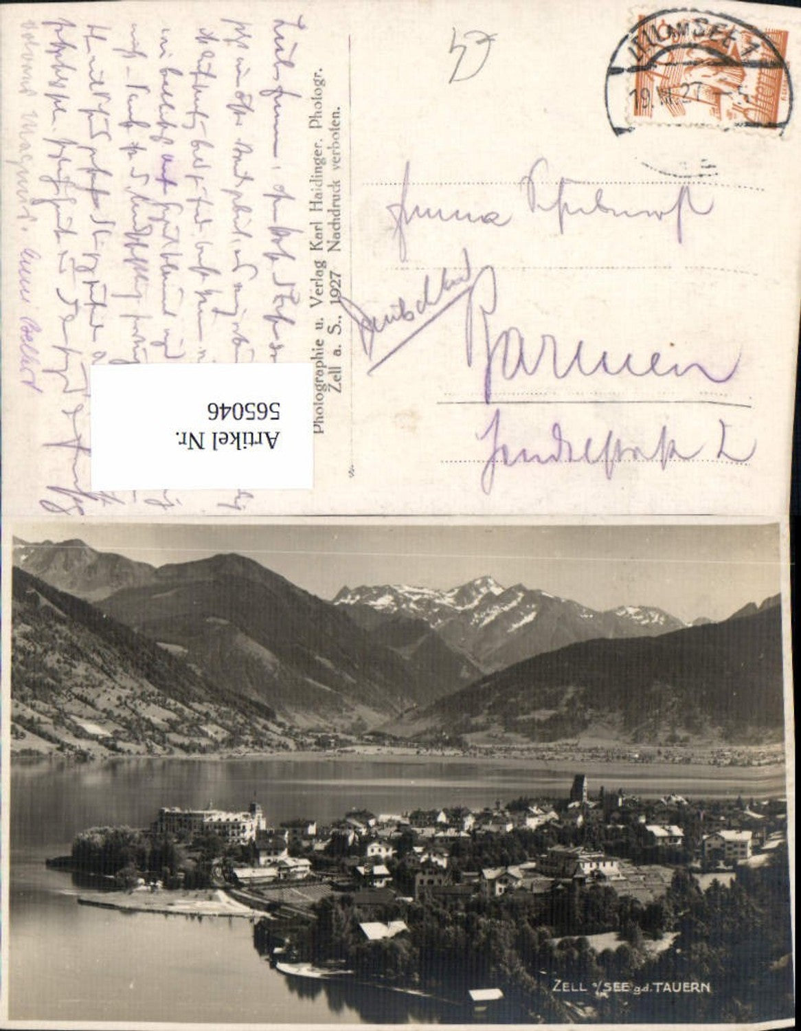 565046,Foto Ak Zell am See g. d. Tauern