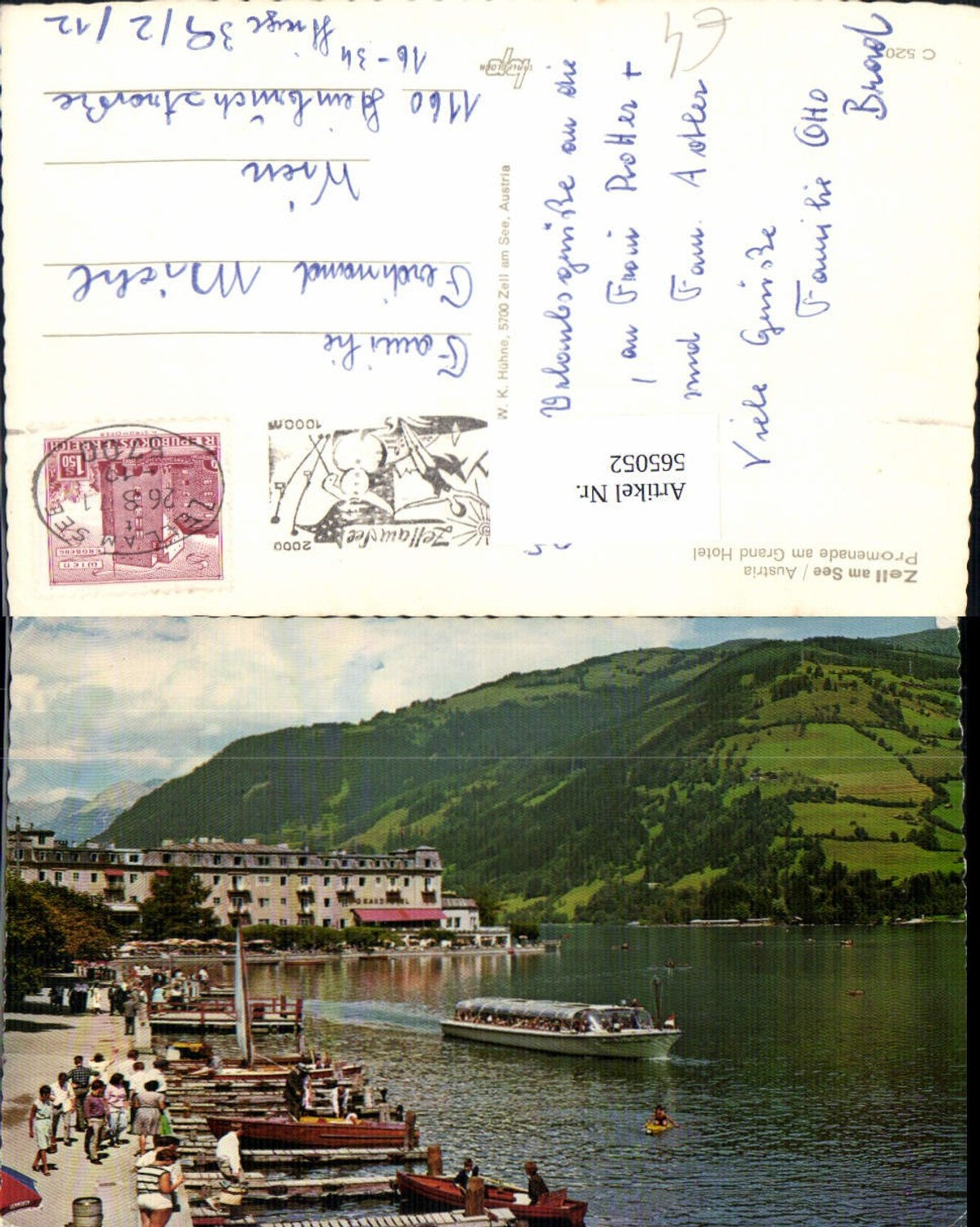 565052,Zell am See Promenade am Grand Hotel Schiff Boote