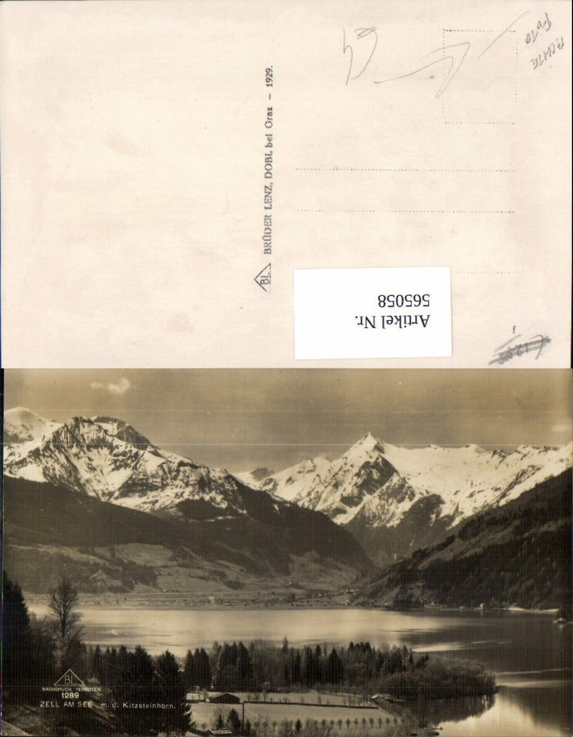 565058,Foto Ak Zell am See m. d. Kitzsteinhorn
