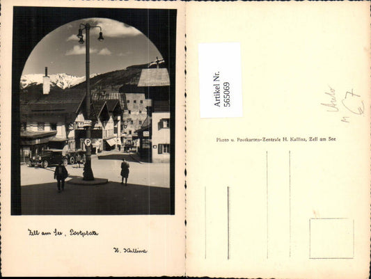 565069,Foto Ak Zell am See Postplatz Automobil Auto