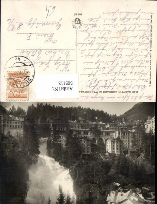 565113,Bad Gastein Kurhaus u. Wasserfall