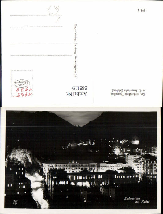 565119,Foto Ak Bad Gastein b. Nacht pub Cosy 698ä