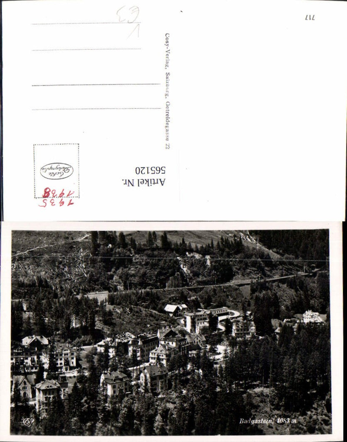 565120,Foto Ak Bad Gastein Ansicht pub Cosy 717
