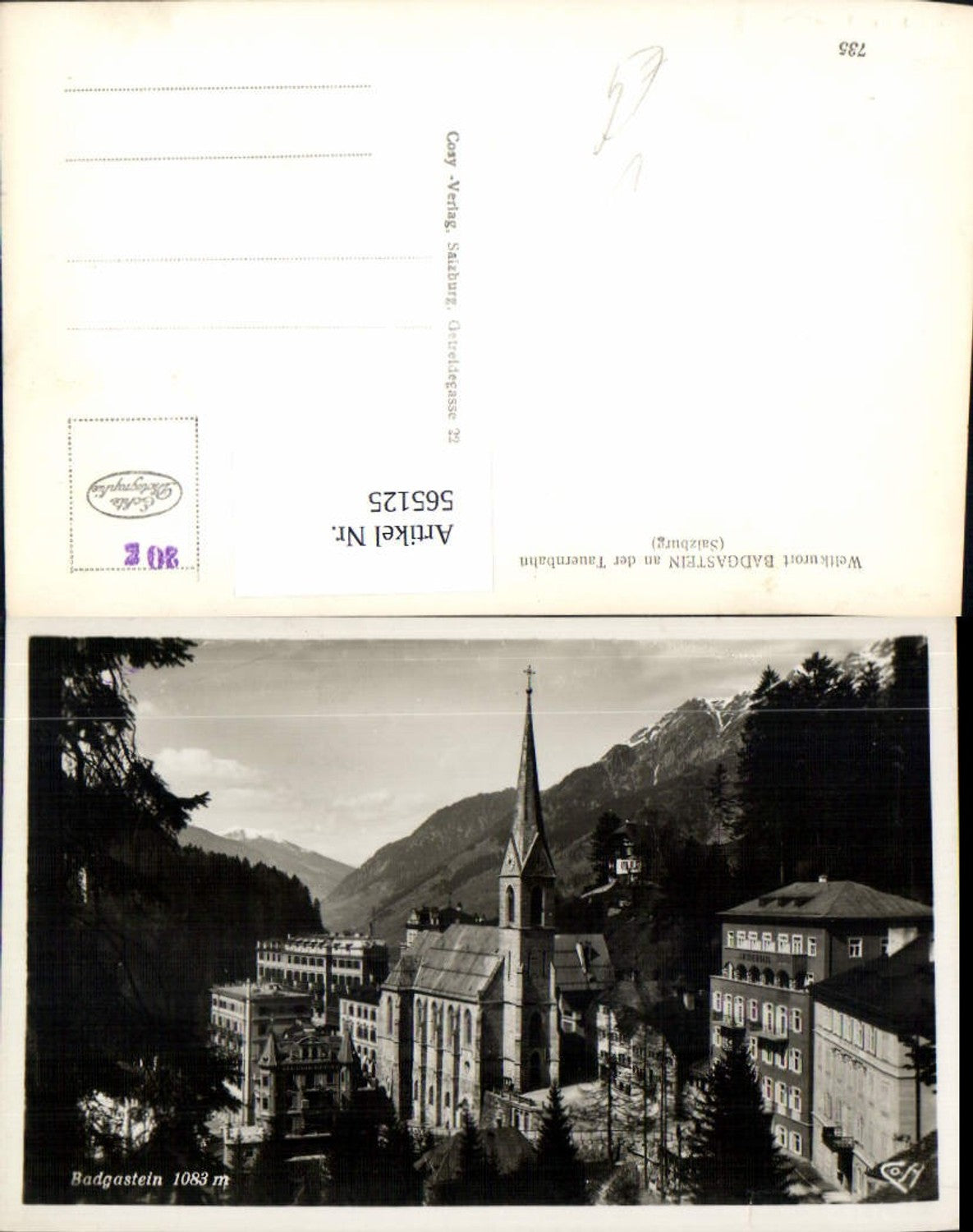 565125,Foto Ak Bad Gastein Ansicht Kath. Kirche pub Cosy 735
