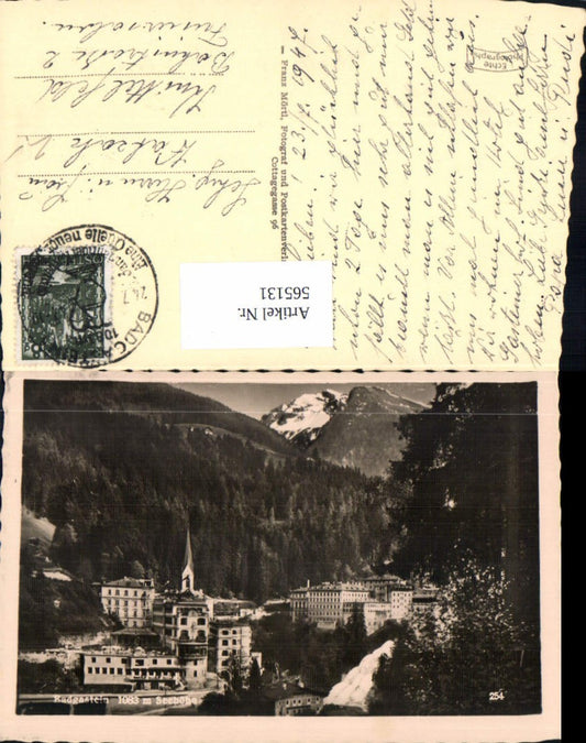 565131,Foto Ak Bad Gastein Ansicht m. Wasserfall