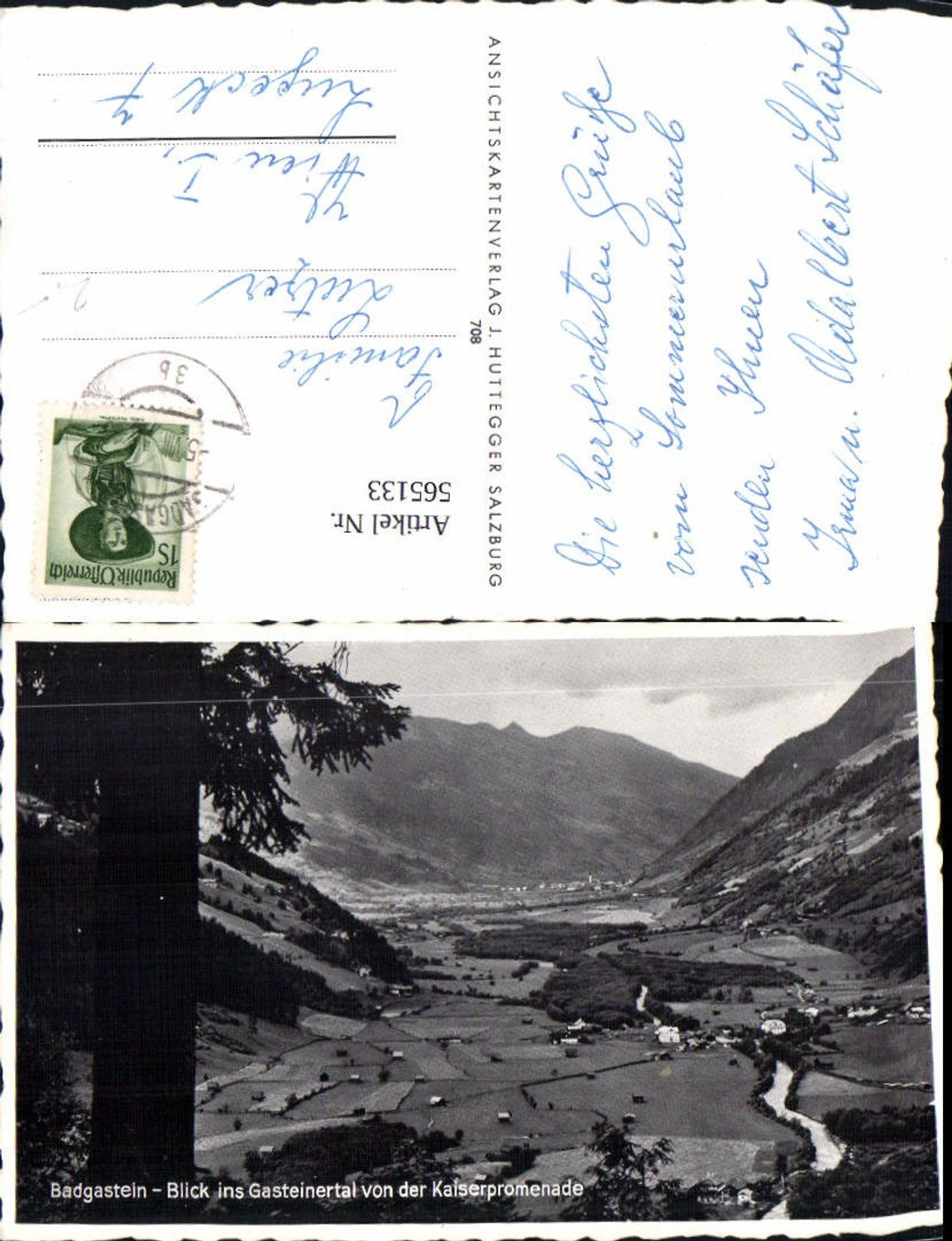 565133,Bad Gastein Blick ins Gasteinertal v. d. Kaiserpromenade
