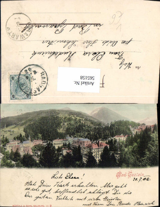 565158,Bad Gastein Ansicht pub Würthle u. Sohn 20