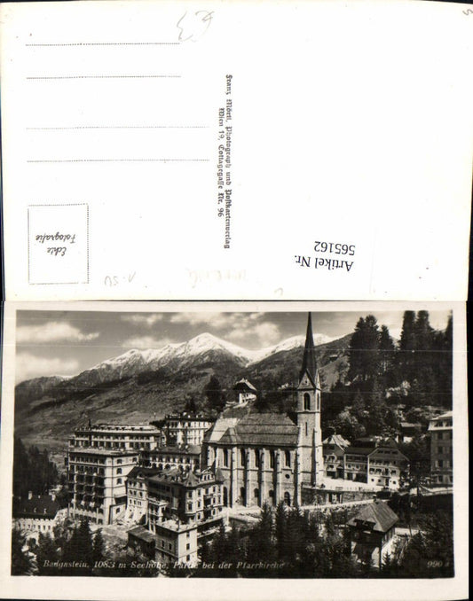 565162,Foto Ak Bad Gastein Partie b. d. Pfarrkirche Kirche