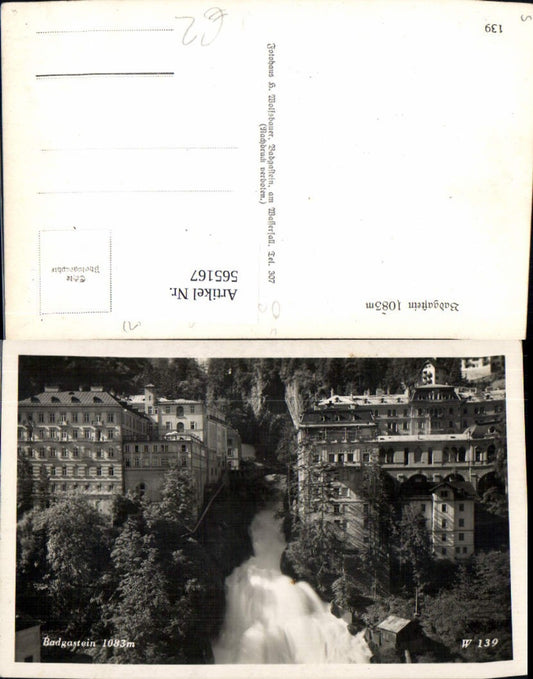 565167,Foto Ak Bad Gastein Wasserfall