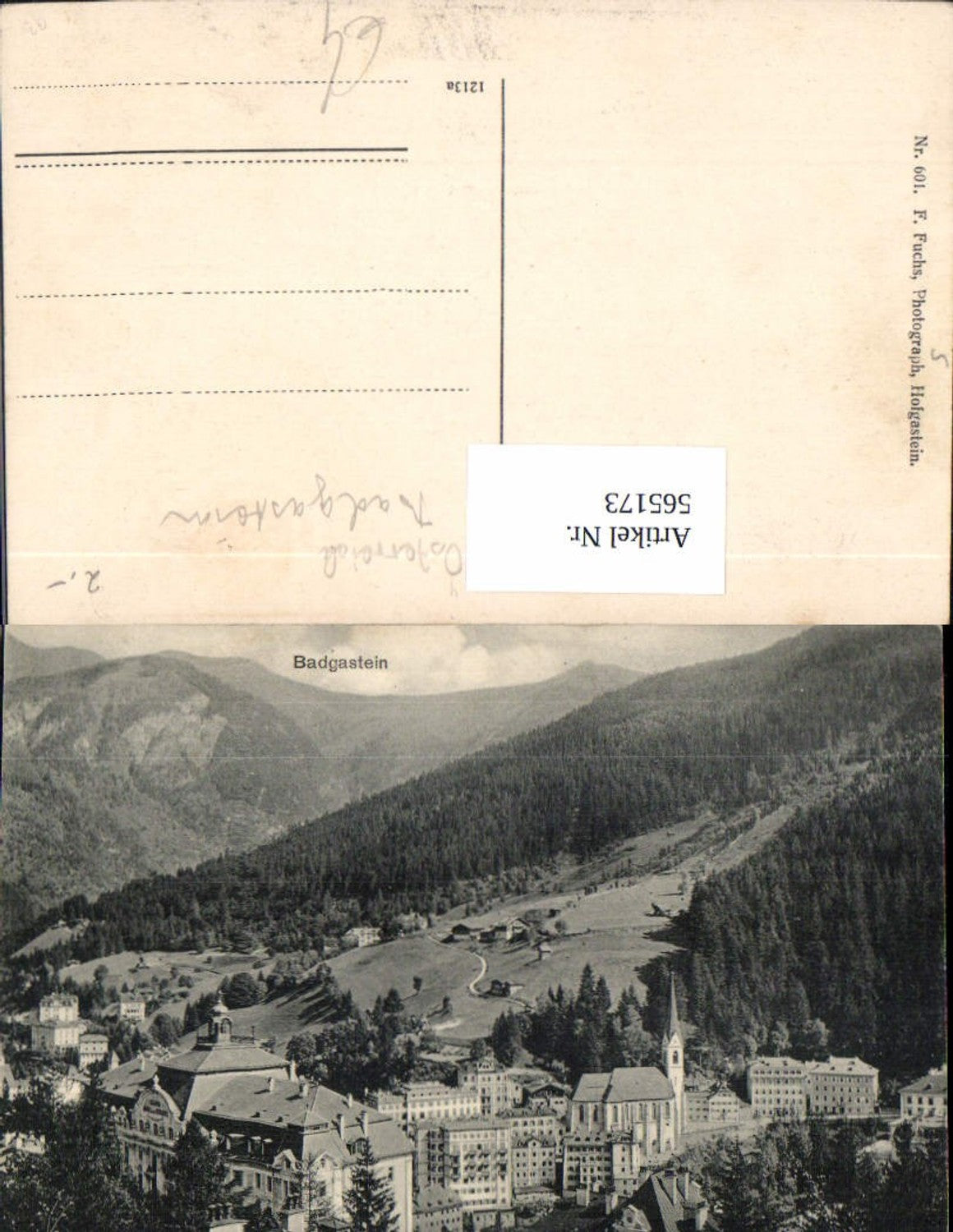 565173,Bad Gastein Ansicht m. Kath. Kirche