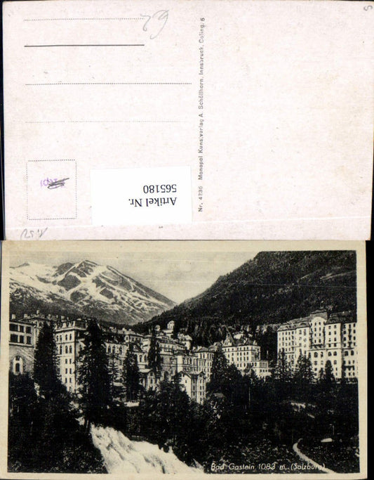 565180,Bad Gastein Kurhaus mit Wasserfall