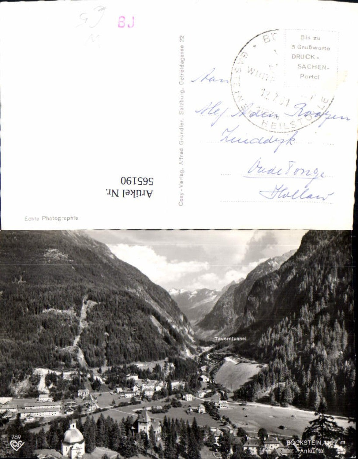 565190,Foto Ak Bad Gastein Böckstein Anlauftal pub Cosy 789