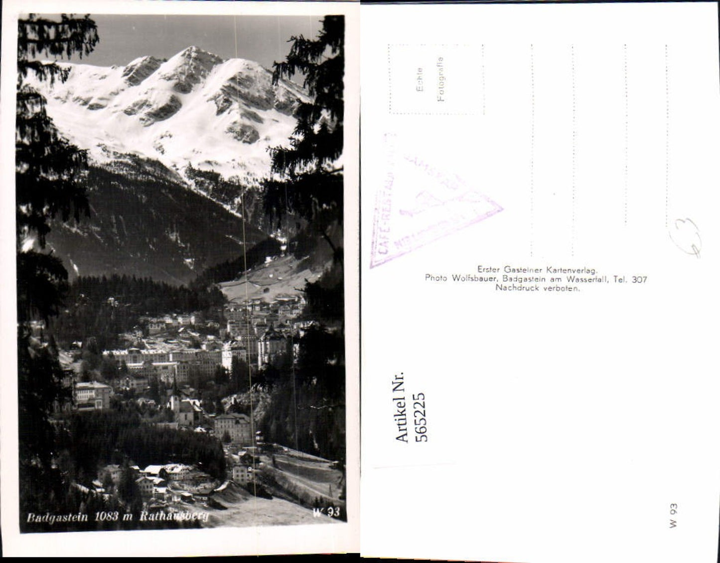 565225,Foto Ak Bad Gastein m. Rathausberg