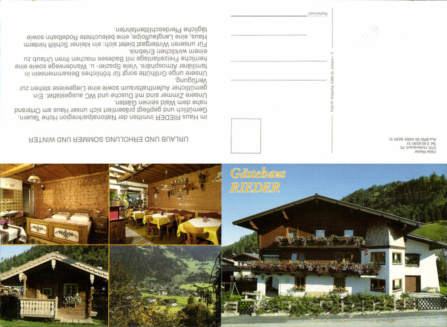 565256,Klappbar Hollersbach im Pinzgau Gästehaus Rieder Gaststube Schlafzimmer