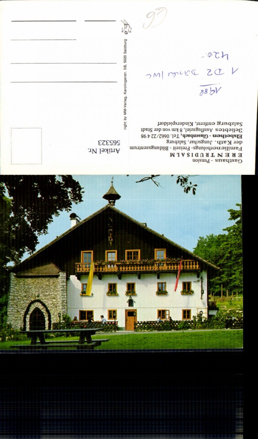 565323,Elsbethen Glasenbach Erentrudisalm Gasthaus Pension