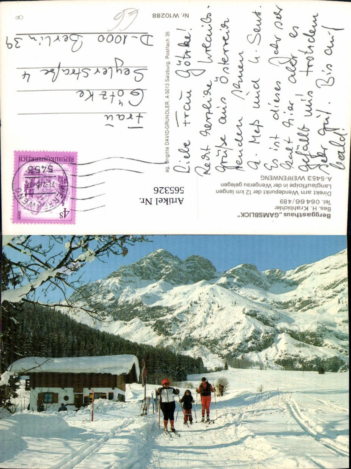 565326,Werfenweng Berggasthaus Gamsblick Wintersport Ski Schi