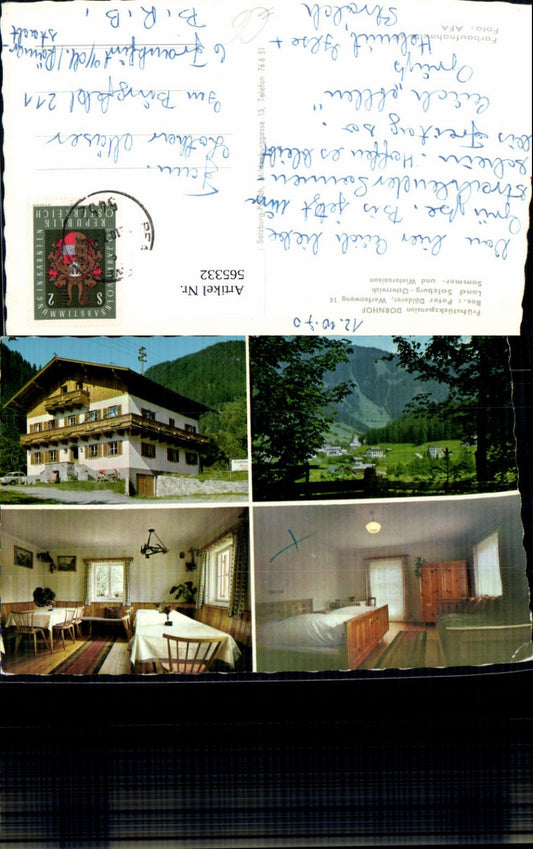 565332,Mehrbild Ak Werfenweng Frühstückspension Dornhof Zimmer Gaststube