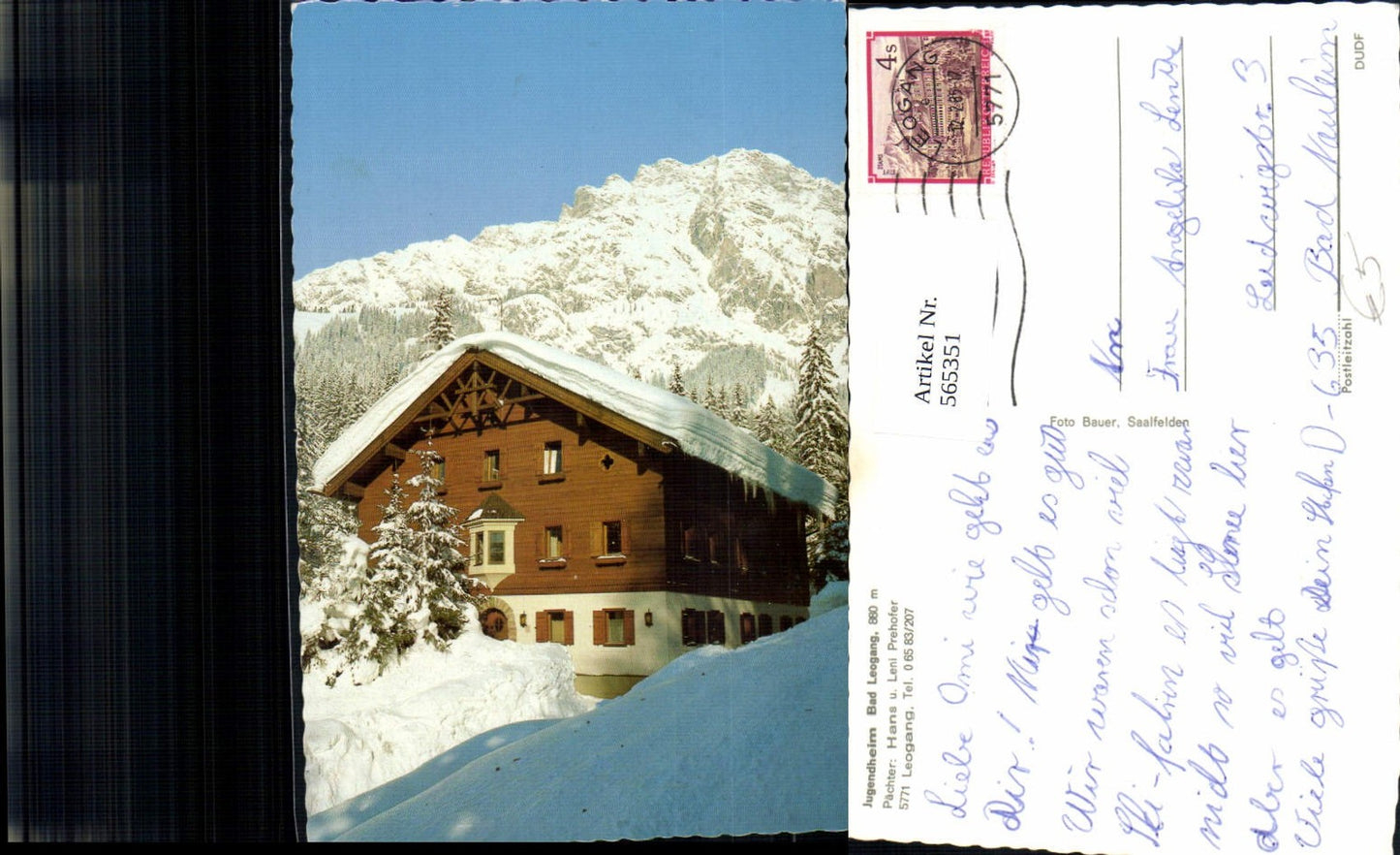 565351,Leogang Jugendheim Bad Leogang Winteransicht