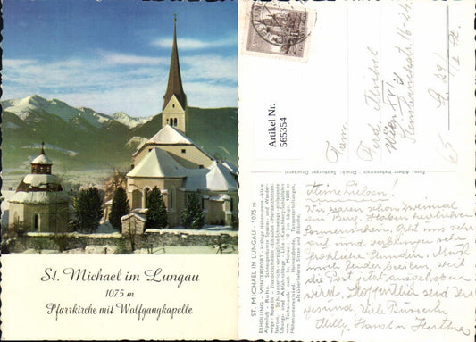 565354,Sankt Michael im Lungau Pfarrkirche m. Wolfgangkapelle Winteransicht