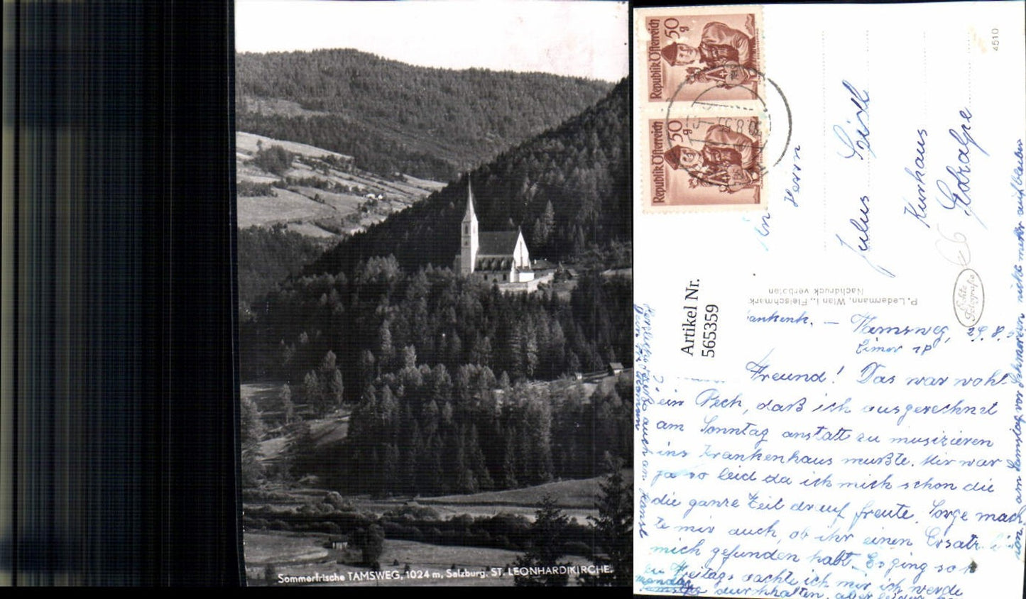 565359,Foto Ak Tamsweg St Leonhardikirche Kirche