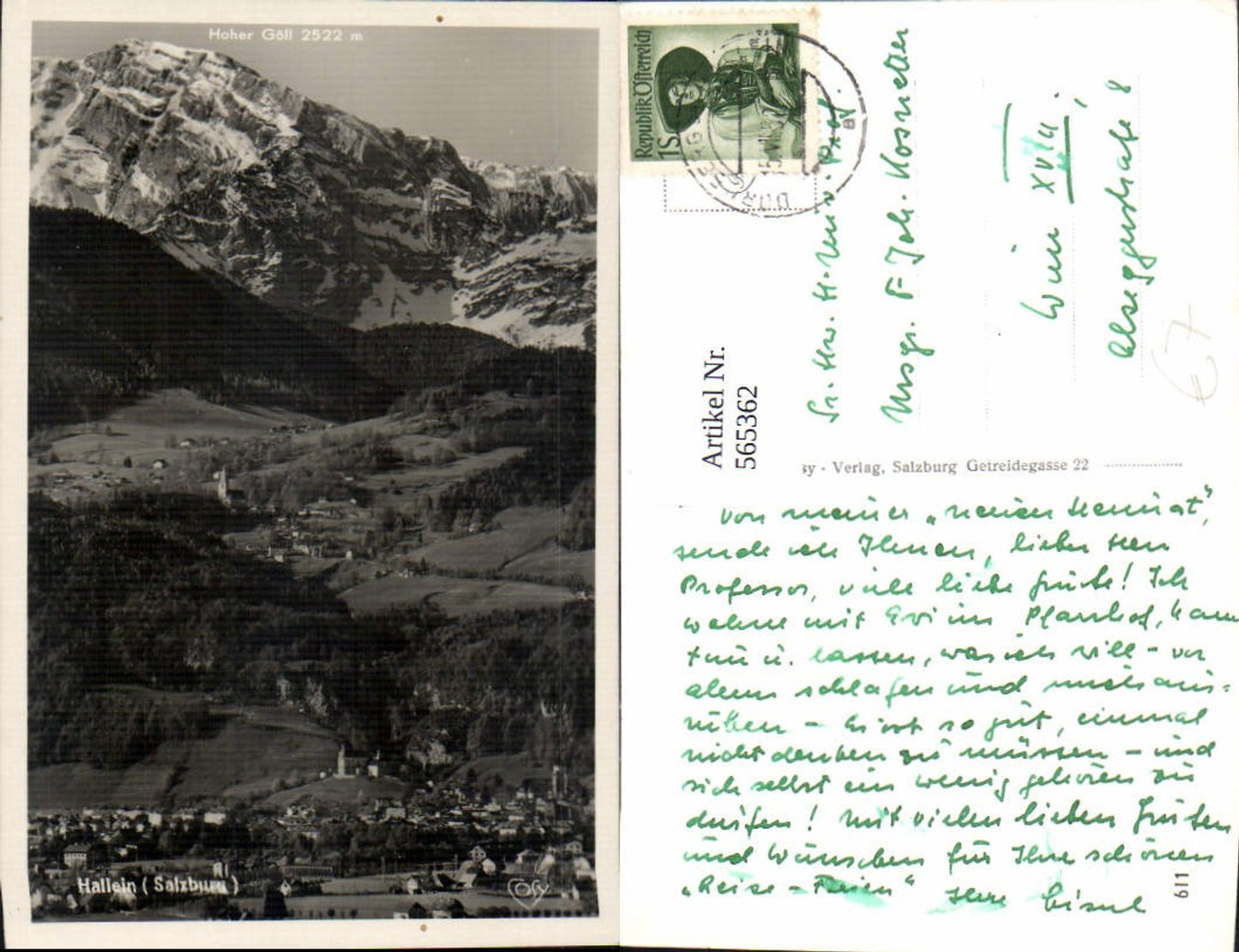 565362,Foto Ak Hallein Totale pub Cosy 611