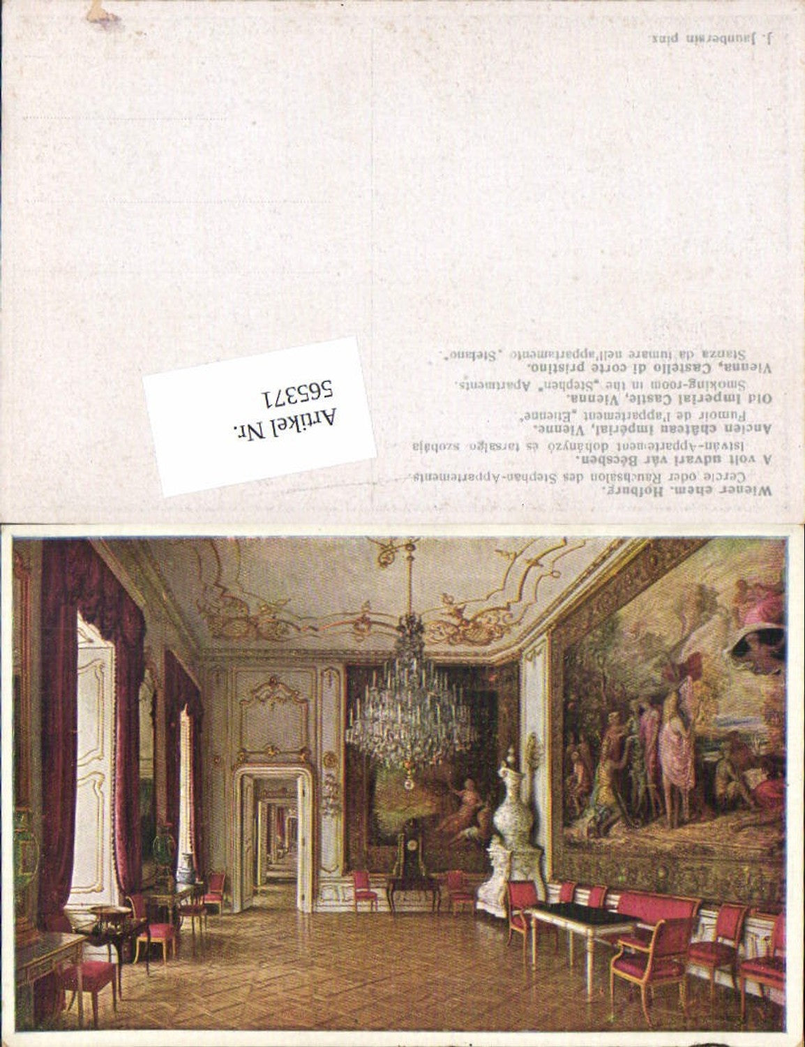 565371,Künstler AK J. Jaunbersin Wien ehem. Hofburg