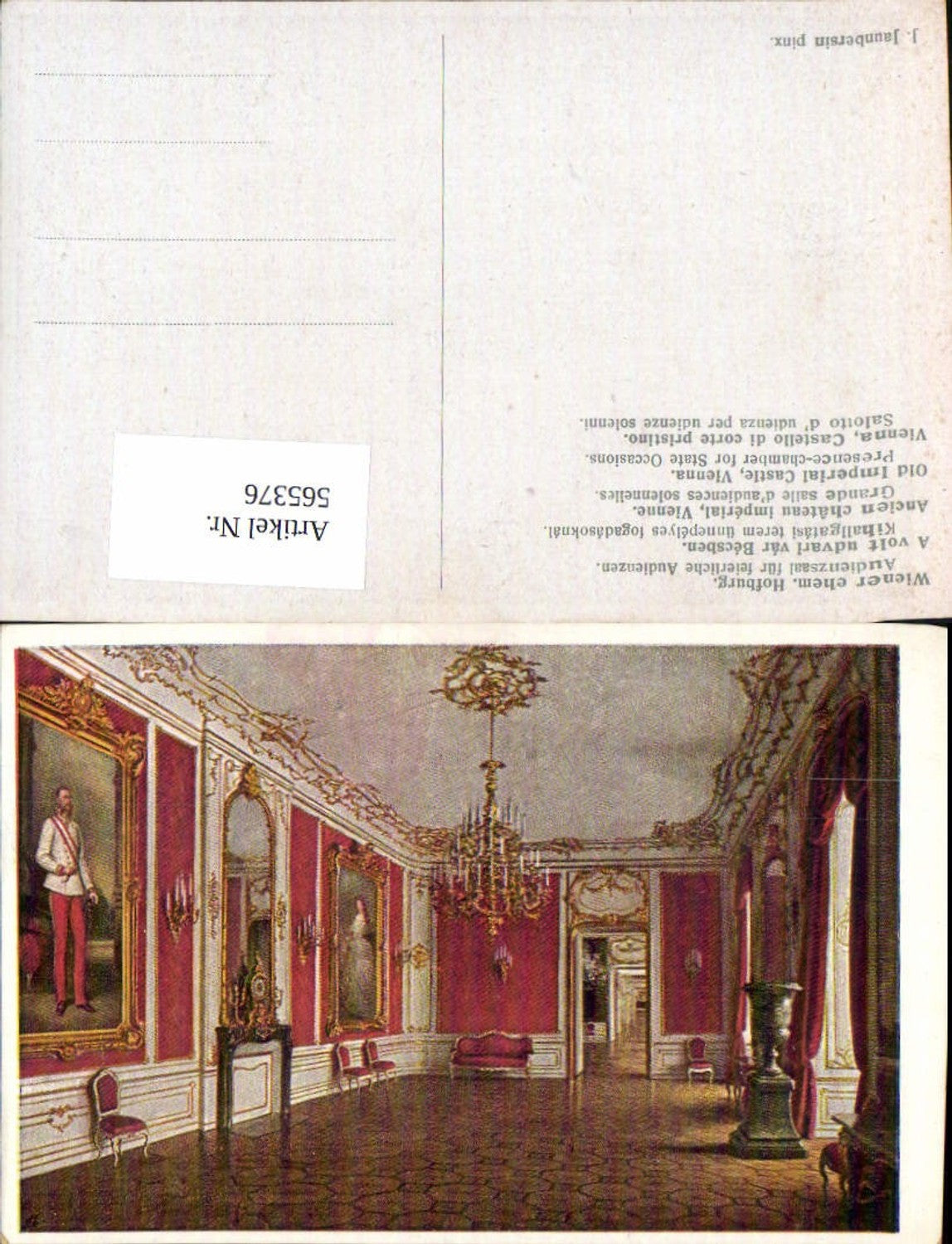 565376,Künstler AK J. Jaunbersin Wien ehem. Hofburg