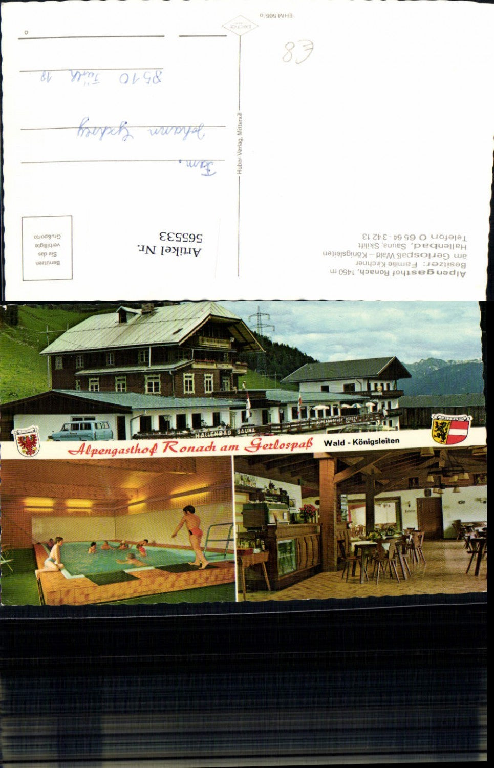 565533,Mehrbild Ak Gerlospaß Wald Königsleiten Wald im Pinzgau Alpengasthof Ronach Hallenbad