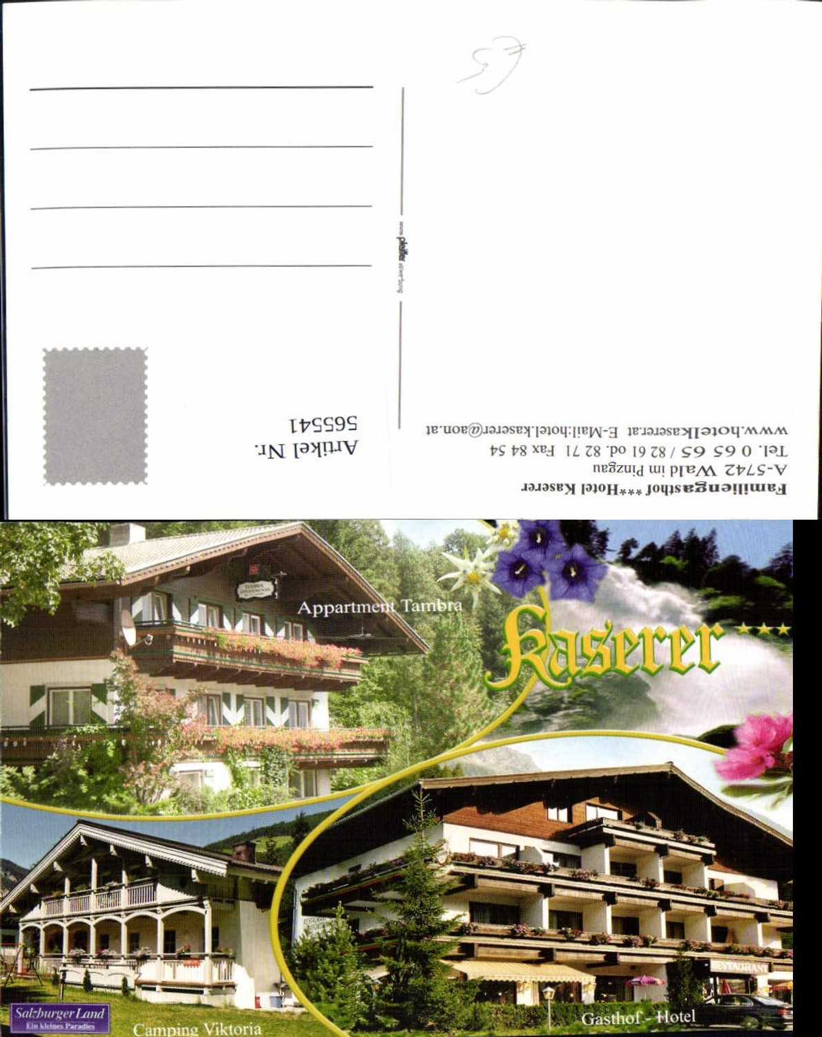 565541,Mehrbild Ak Wald im Pinzgau Familiengasthof Hotel Kaserer