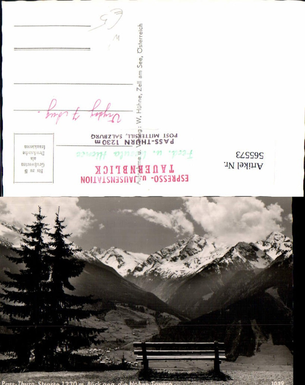 565573,Mittersill Pass-Thurn-Straße Blick geg. d. Hohen Tauern