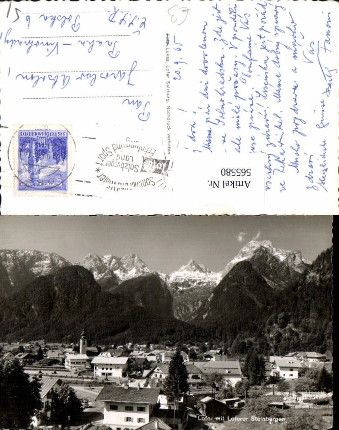 565580,Foto Ak Lofer m. Loferer Steinbergen