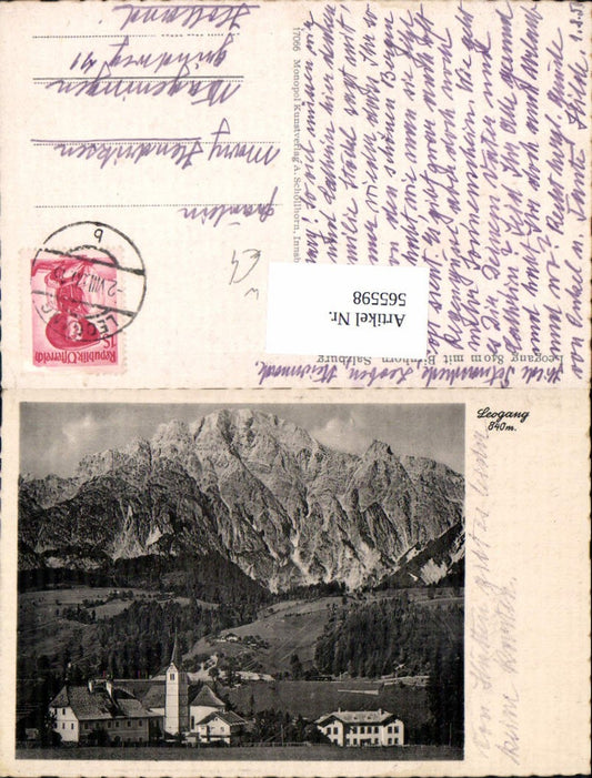 565598,Leogang Ansicht m. Kirche
