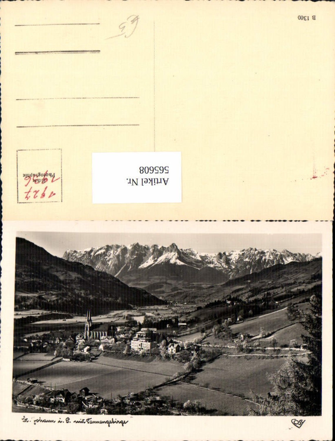 565608,Foto Ak St Johann i. Pongau m. Tennengebirge Totale