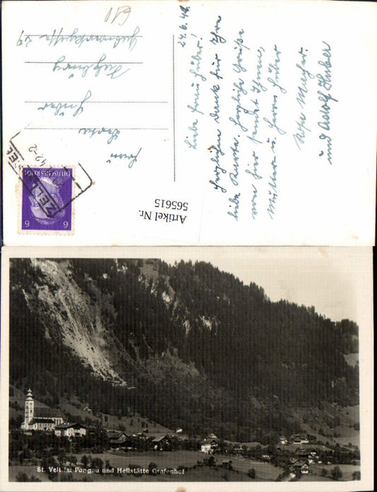 565615,Foto Ak St Veit im Pongau u. Heilstätte Grafenhof