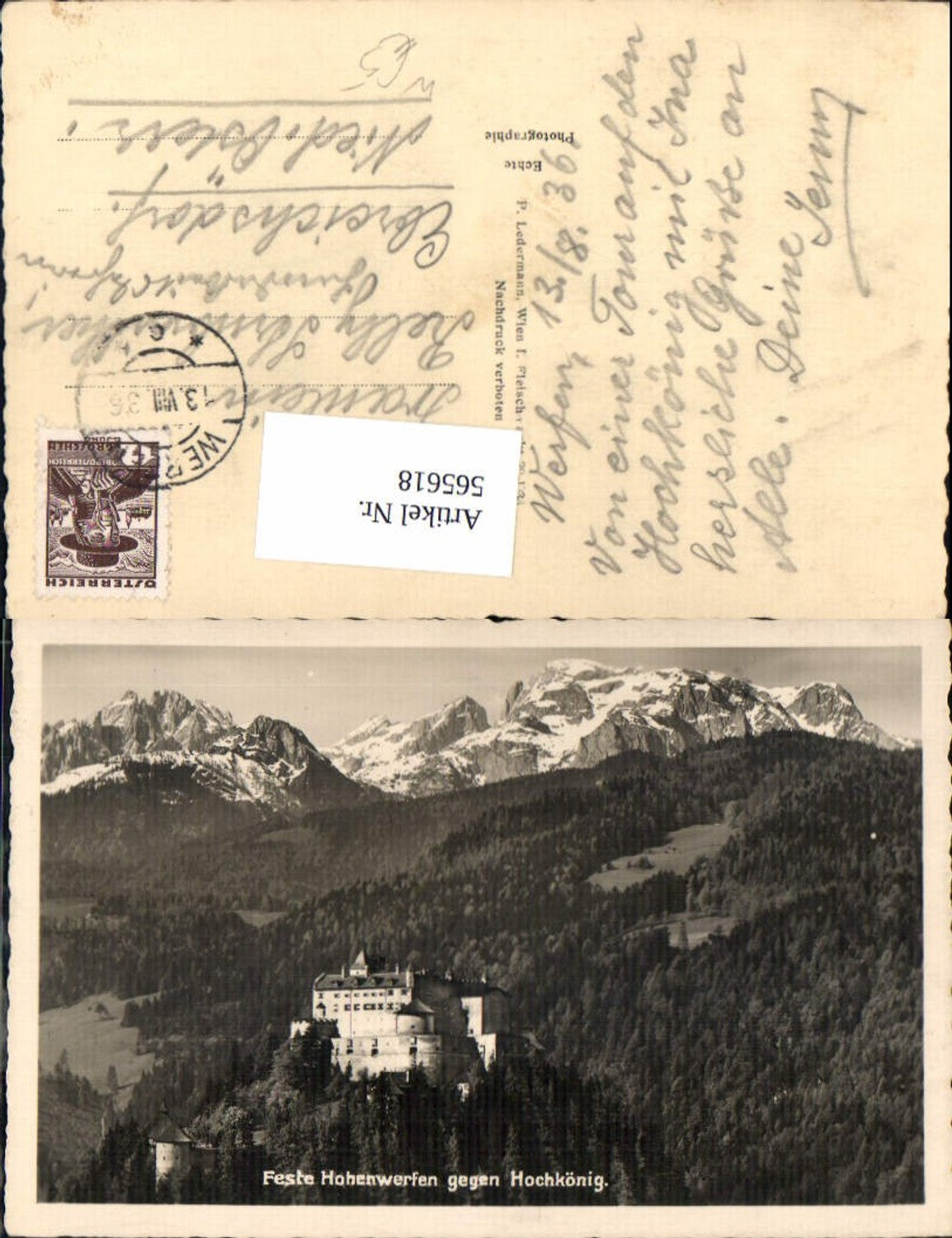 565618,Foto Ak Werfen Feste Hohenwerfen geg. Hochkönig