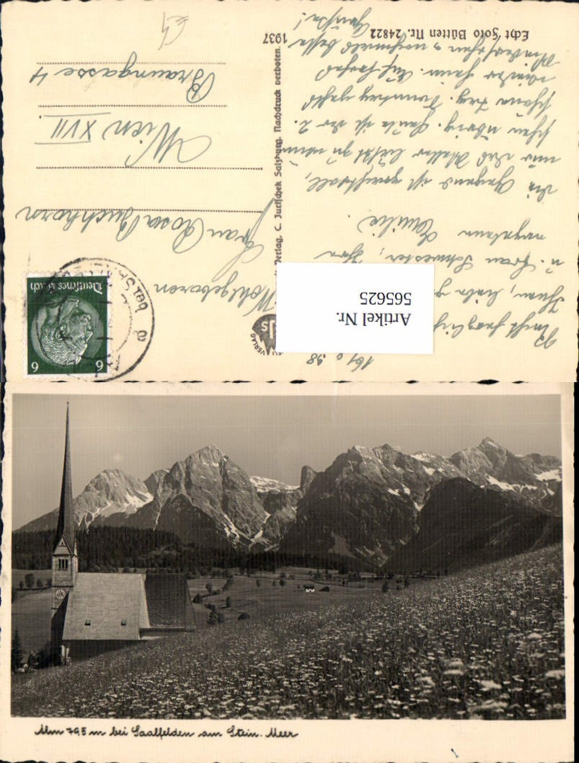 565625,Foto Ak Alm Saalfelden am Steinernen Meer