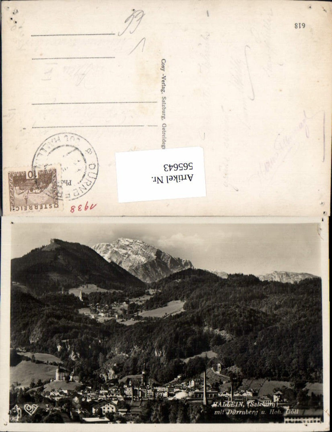 565643,Hallein m. Dürrnberg u. Hohen Göll pub Cosy 618